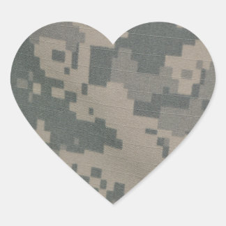 Acu Patroon Camouflage Troepen Digitaal Kunst Vred Hart Sticker