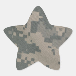Acu Patroon Camouflage Troepen Digitaal Kunst Vred Ster Sticker