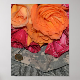 Acu van rozen de Militaire Eenvormige Camouflage Poster