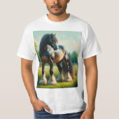 Acuarela caballo percherón t-shirt (Voorkant)