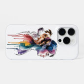 Acuarela Canina Border Collie - Femenina iPhone Hoesje (Achterkant horizontaal)