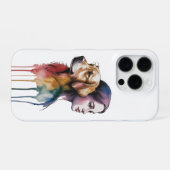 Acuarela Canina Golden Retriever - Femenina iPhone Hoesje (Achterkant horizontaal)