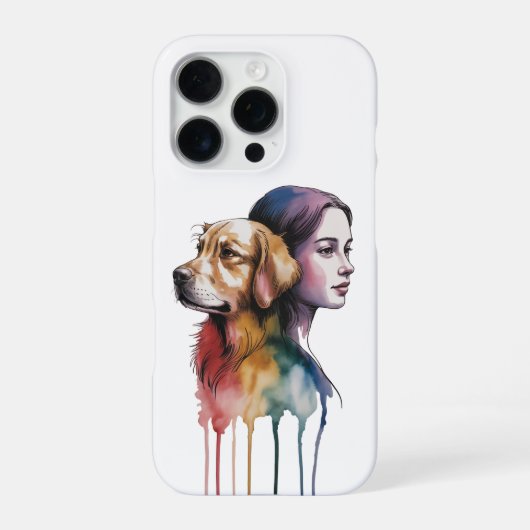Acuarela Canina Golden Retriever - Femenina iPhone Hoesje (Achterkant)