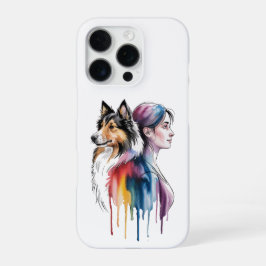 Acuarela Canina Sheltie - Femenina iPhone 16 Pro Hoesje