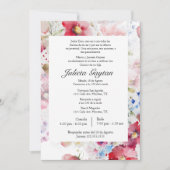 Acuarela quinceañera uitnodiging (Voorkant)