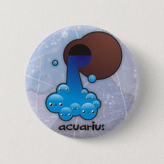Acuarius buttom ronde button 5,7 cm (Voorkant)
