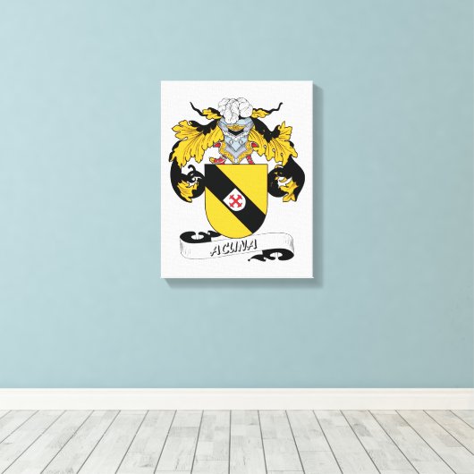 Acuna Family Crest Canvas Afdruk (Insitu (Houten vloer))