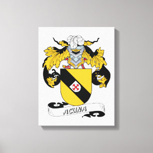Acuna Family Crest Canvas Afdruk