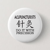 Acupunctie Chinees symbool Ronde Button 5,7 Cm (Voorkant)