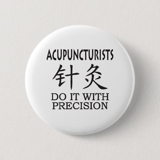 Acupunctie Chinees symbool Ronde Button 5,7 Cm (Voorkant)