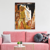 Acupunctie, collage en gemengde media canvas afdruk (Insitu (Woonkamer))