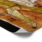 Acupunctie, collage en gemengde media poster (Hoek)