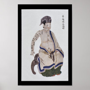 Acupunctie Grote darmzand Meridiaan Handschuim Poster