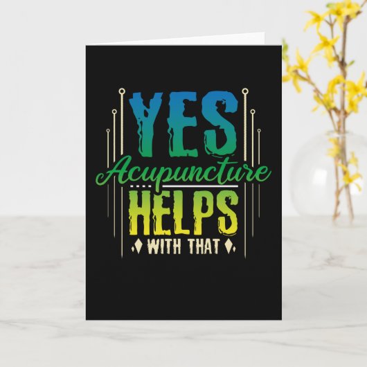 Acupunctie Helpt Kaart (Gele Bloem)