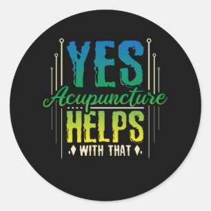 Acupunctie Helpt Ronde Sticker