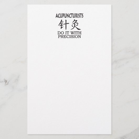 Acupunctie humor briefpapier (Voorkant)