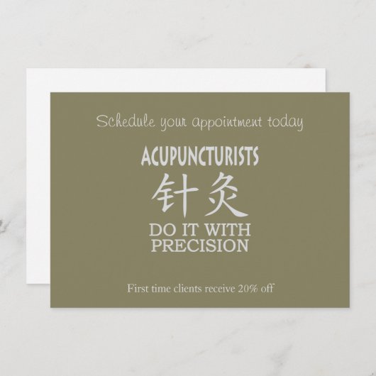 Acupunctie humor kaart (Voorkant / Achterkant)