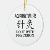 Acupunctie humor keramisch ornament (Links)