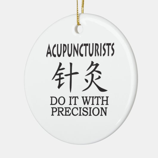 Acupunctie humor keramisch ornament (Links)