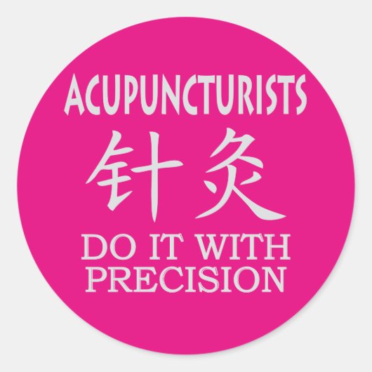 Acupunctie humor ronde sticker (Voorkant)
