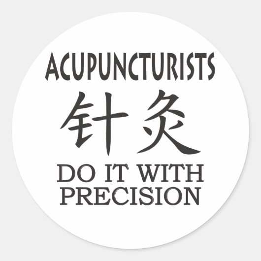 Acupunctie humor ronde sticker (Voorkant)