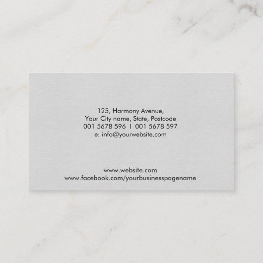 Acupunctie Lotus Black waterverf Visitekaartje (Achterkant)