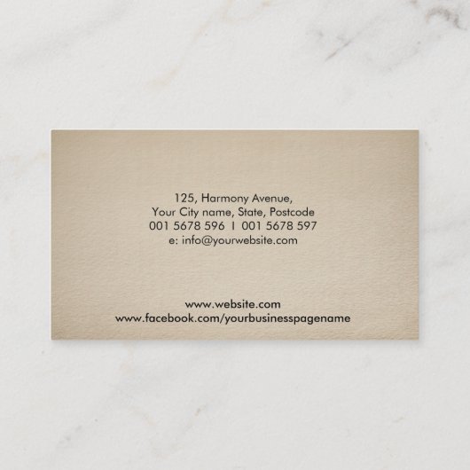 Acupunctie Lotus - zwart-wit Visitekaartje (Achterkant)