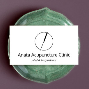 Acupunctie Naald Logo Visitekaartje