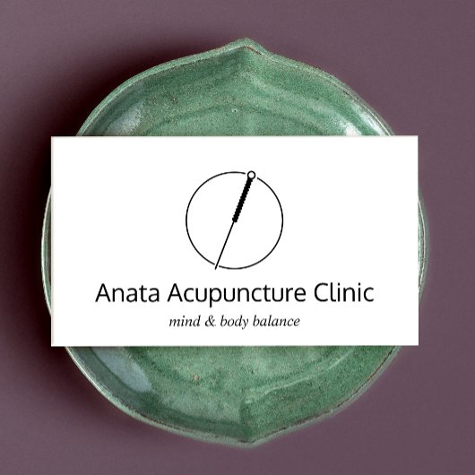 Acupunctie Naald Logo Visitekaartje