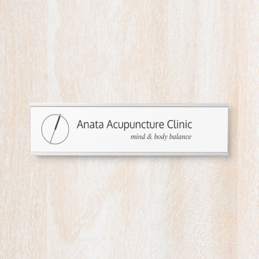 Acupunctie Naalddedeurbord Deurbordje (Voorkant)