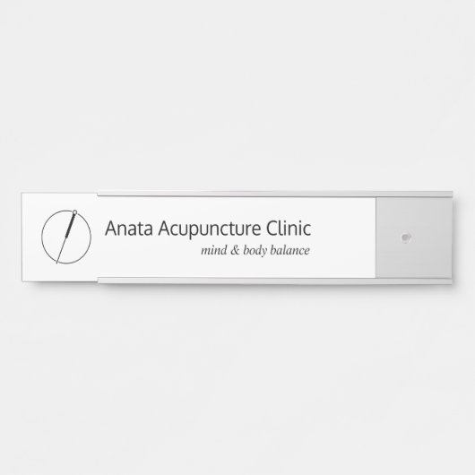 Acupunctie Naalddedeurbord Deurbordje (Voorkant)