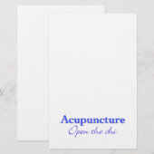 Acupunctie - Open de chi Briefpapier (Voorkant / Achterkant)