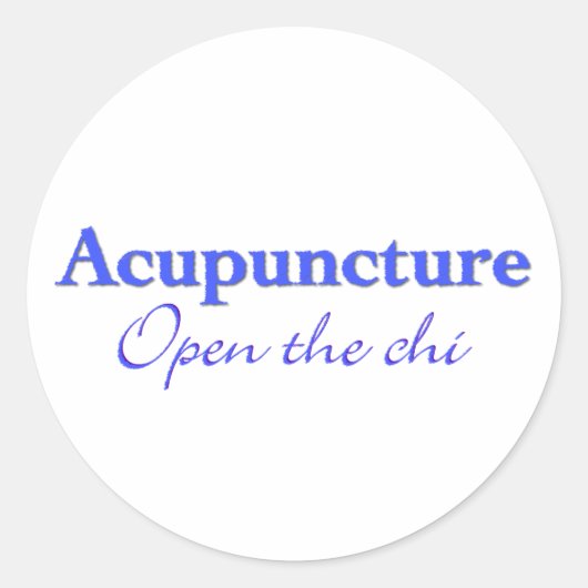 Acupunctie - Open de chi Ronde Sticker (Voorkant)