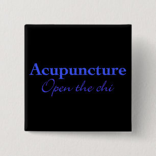 Acupunctie - Open de chi Vierkante Button 5,1 Cm