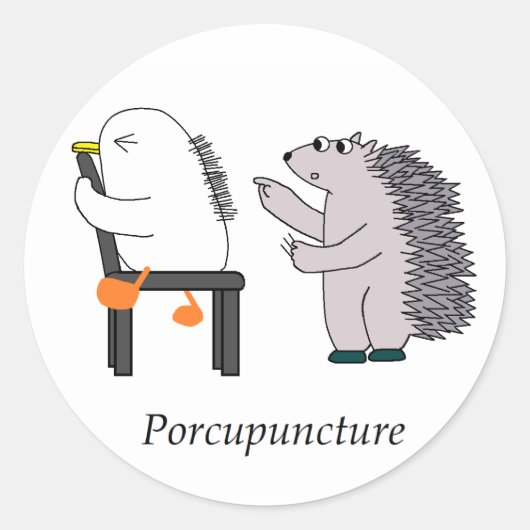 acupunctie ronde sticker (Voorkant)