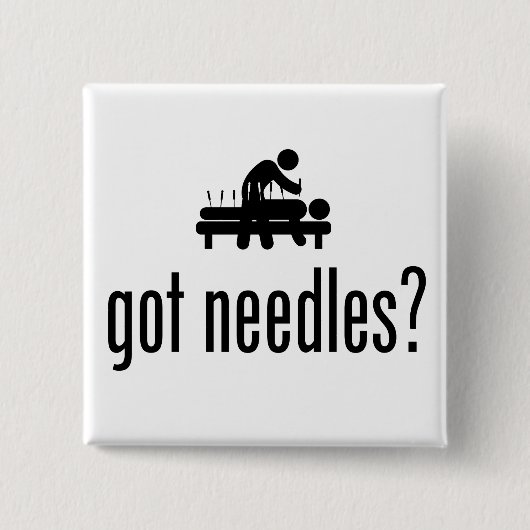 Acupunctie Vierkante Button 5,1 Cm (Voorkant)