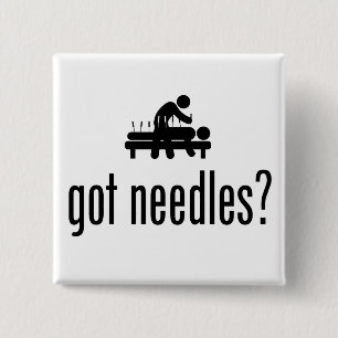 Acupunctie Vierkante Button 5,1 Cm