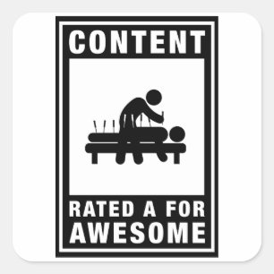 Acupunctie Vierkante Sticker