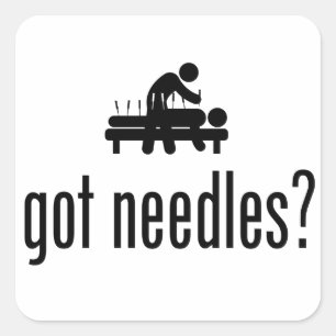Acupunctie Vierkante Sticker