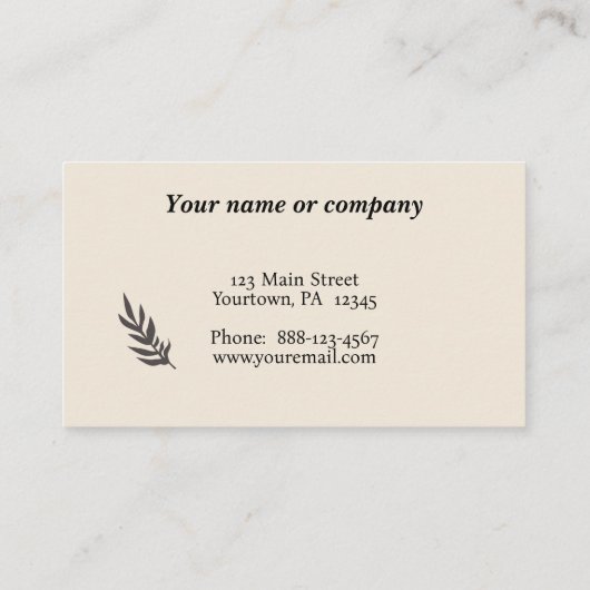 Acupunctie Visitekaartje (Achterkant)