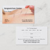 Acupunctie-Visitekaartje Afsprakenkaartje (Voorkant / Achterkant)