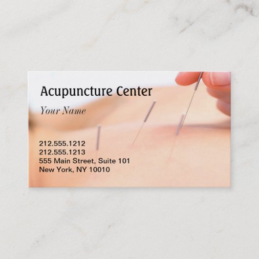 Acupunctie Visitekaartje voor benoeming Afsprakenkaartje (Voorkant)