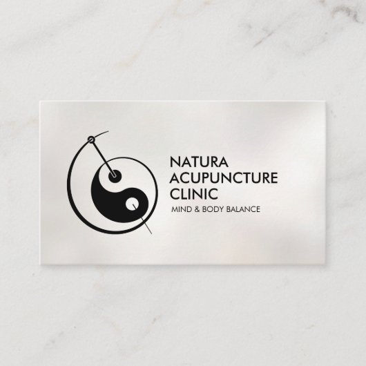 Acupunctienaald - Yin Yang Visitekaartje (Voorkant)
