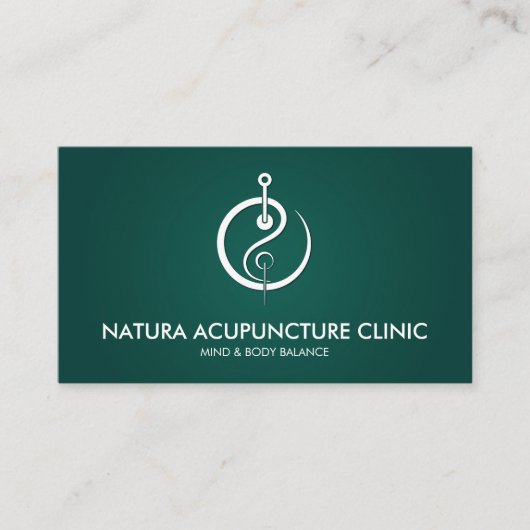 Acupunctienaald - Yin Yang Visitekaartje (Voorkant)