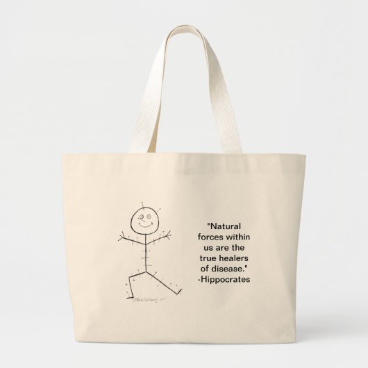 Acupunctieplek Grote Tote Bag (Voorkant)