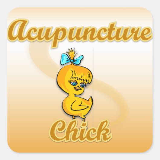 Acupunctieschick Vierkante Sticker (Voorkant)