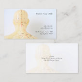 Acupunctieschop en schouders achter uitzicht visitekaartje (Voorkant / Achterkant)