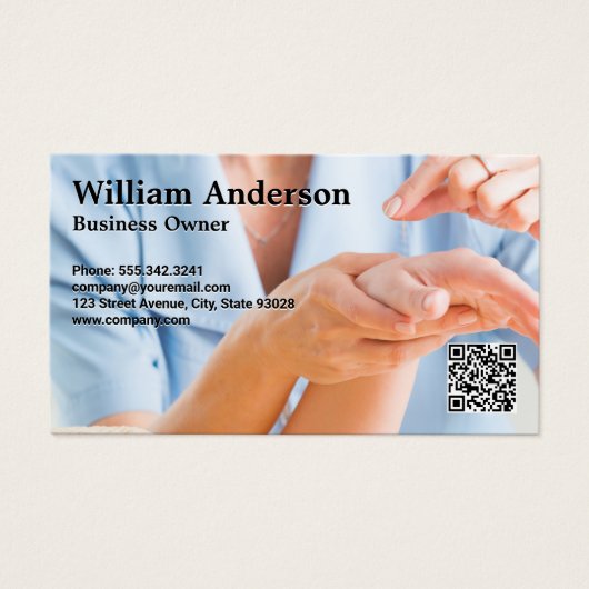 Acupunctiesessie | QR-code Visitekaartje (Voorkant)