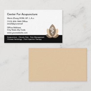 Acupunctietherapie Acupuncturistische Visitekaartj Visitekaartje