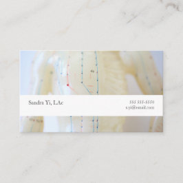 Acupunctietorso en -armen met tekstveld visitekaartje